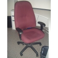  Red High Back Task Steno Chair